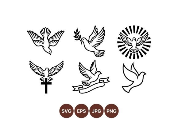 Download Peace Dove SVG Clipart Set - Dove Collection