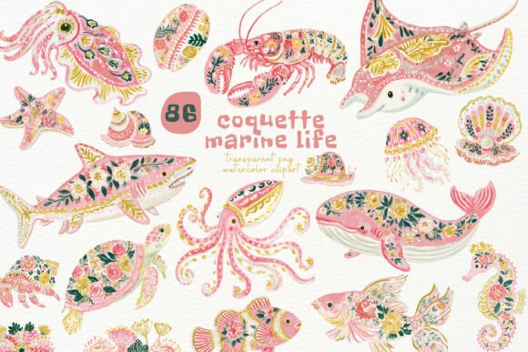 Download Coquette Marine Life PNG Clipart - Marine life Collection
