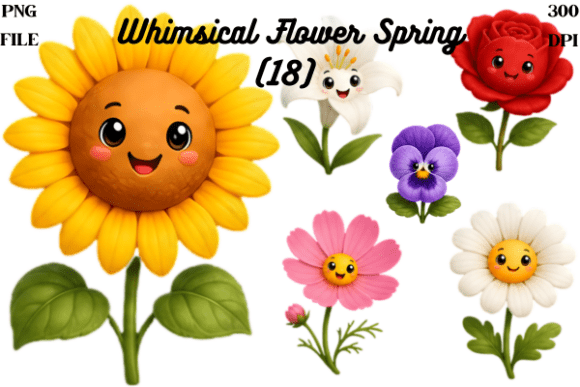 Download .Whimsical Flower Spring Clipart Graphic - Premium Resources