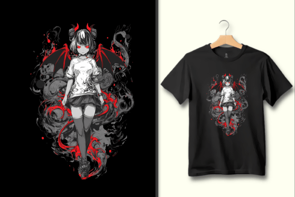 Download Devil Girl with Wings Manga Style Art - Style art Collection